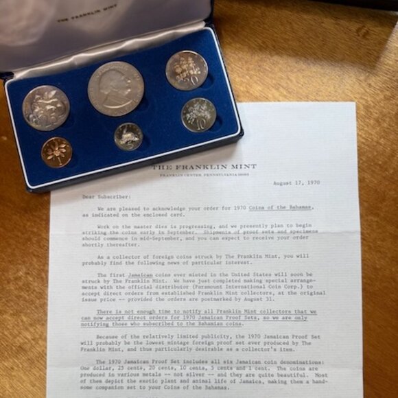 1970 Jamaica 6-Coin Proof Set with Case - Picture 1 of 14